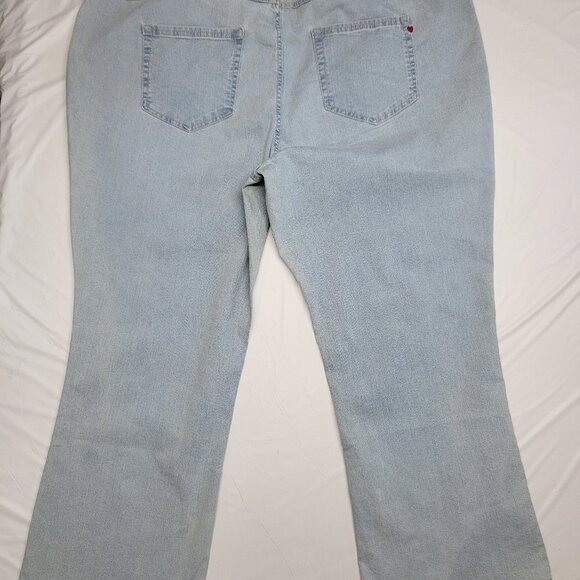 Denim 24/7 Womens Jeans 28WP Stretch High Rise Wide Leg Light Wash - Picture 9 of 16